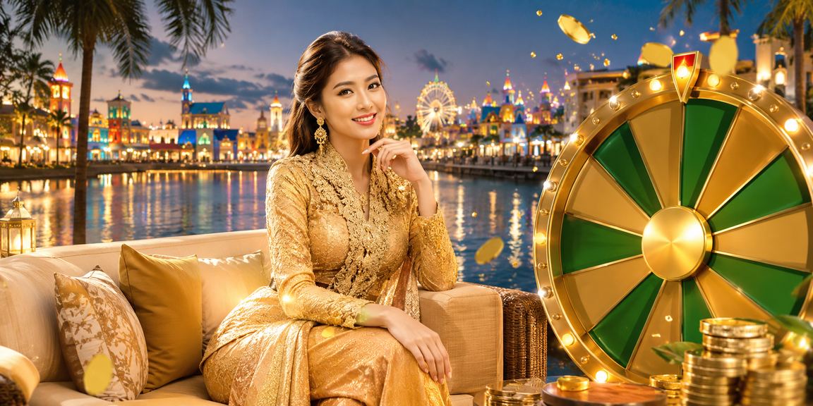 Wanita berbaju kebaya menyertai cabutan bertuah kasino dalam talian apa7 sempena perayaan Malaysia