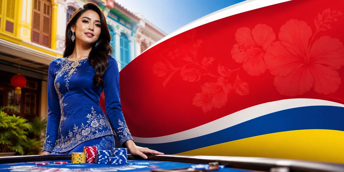Pemain wanita berbaju kurung bermain kasino dalam talian di Pulau Pinang